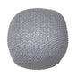 Semi Rounded Pouf, Cable Knitted, Perfect Seating