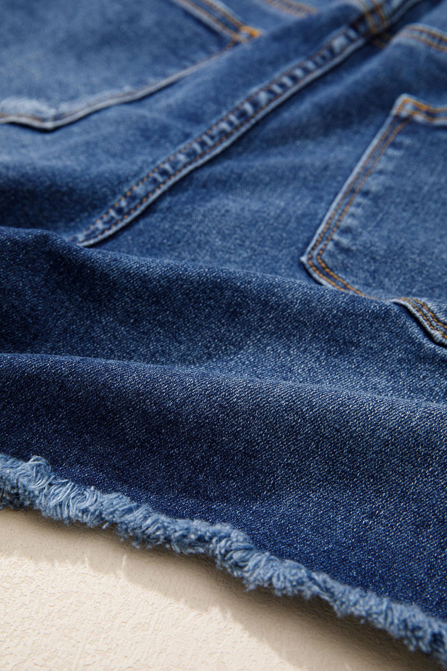 Holland Hem Distressed Whiskery Shorts
