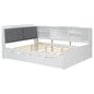 Platform Bed With Trundle, Shelves, And Storage Headboard