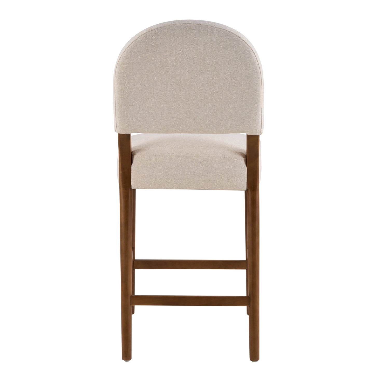 26'' Seat Height Fabric & Rubberwood Bar Stool