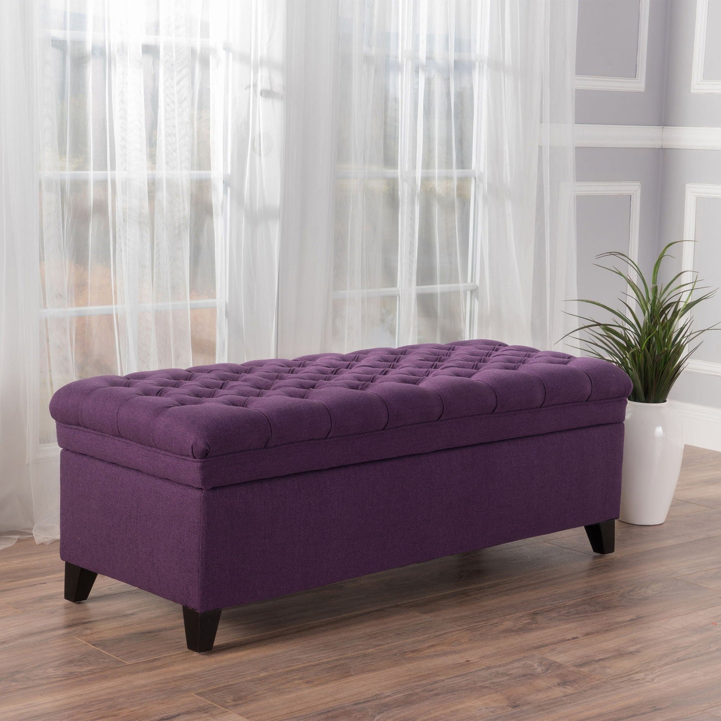 Juliana Storage Ottoman With Birch Legs