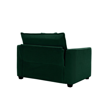 Modern Classic Fabric Single Chair Deep Seat Sofa With Pillow