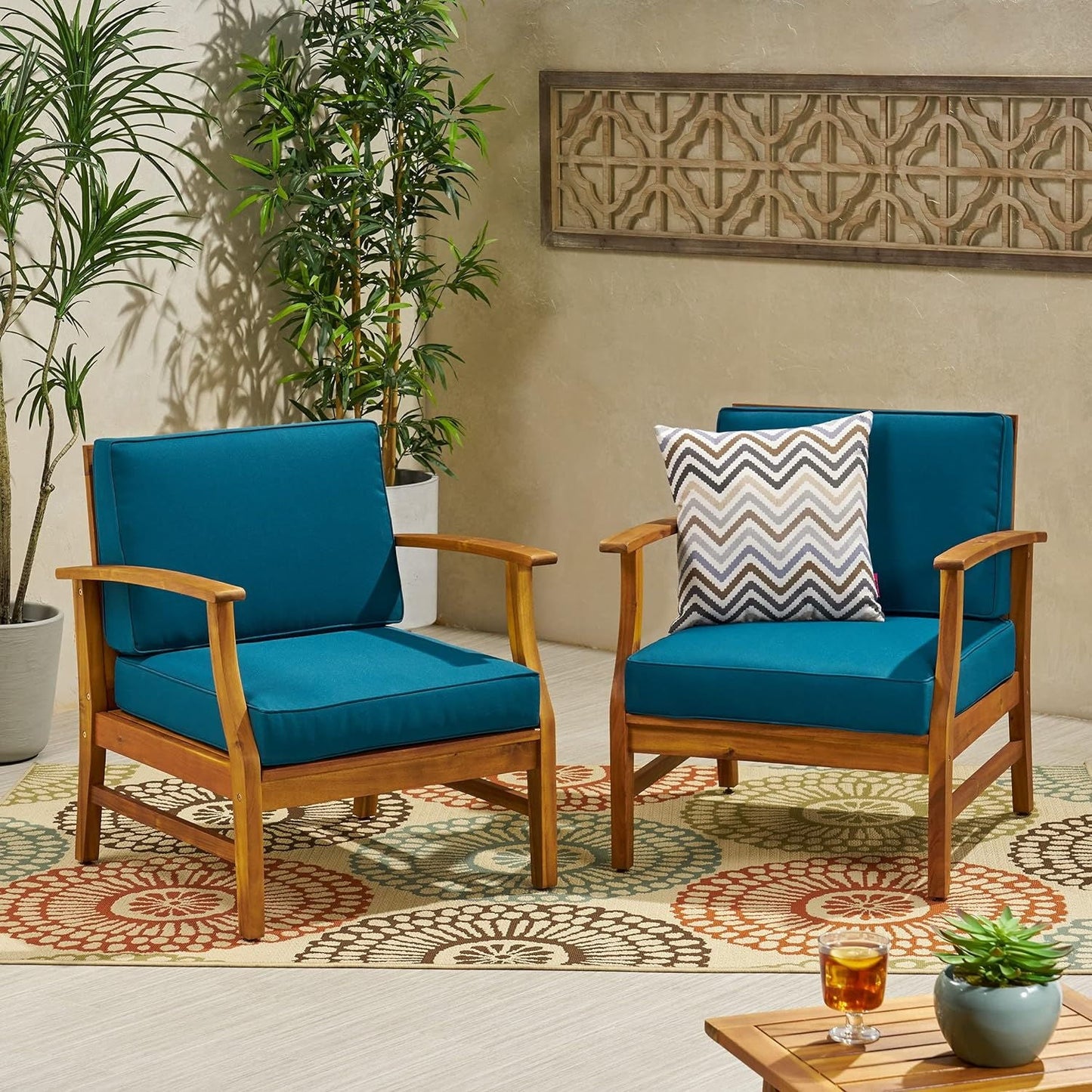 Perla Contemporary Club Chair with Water Resistant Cushion