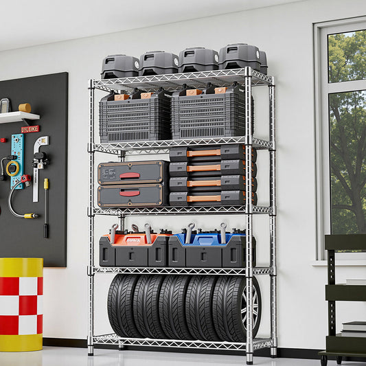 5-Tier Utility Steel Storage Shelving Unit