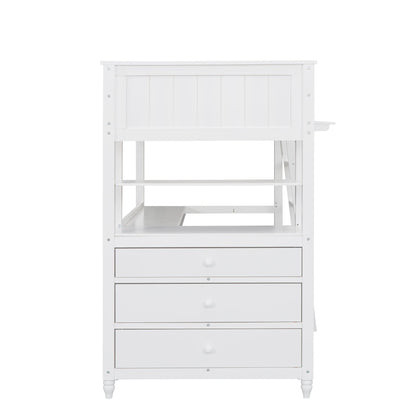 Loft Bed With Drawers With Desk And Shelves