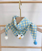Korean-style Cotton-linen Plaid Childrens Scarf Versatile And Easy To Match
