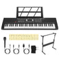 61 Keys Digital Music Keyboard Electric Piano Electronic Musical Instrument Kids Learning Keyboard with Microphone Stand for 3-12 Year Old Kids Girls