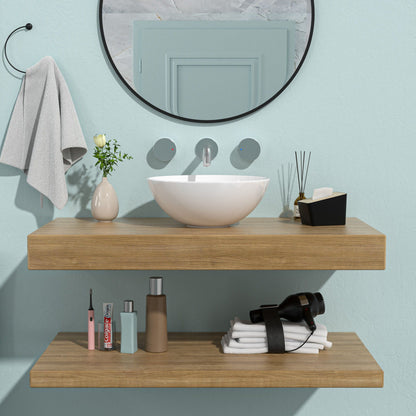 Modern Ceramic Circular Vessel Bathroom Sink