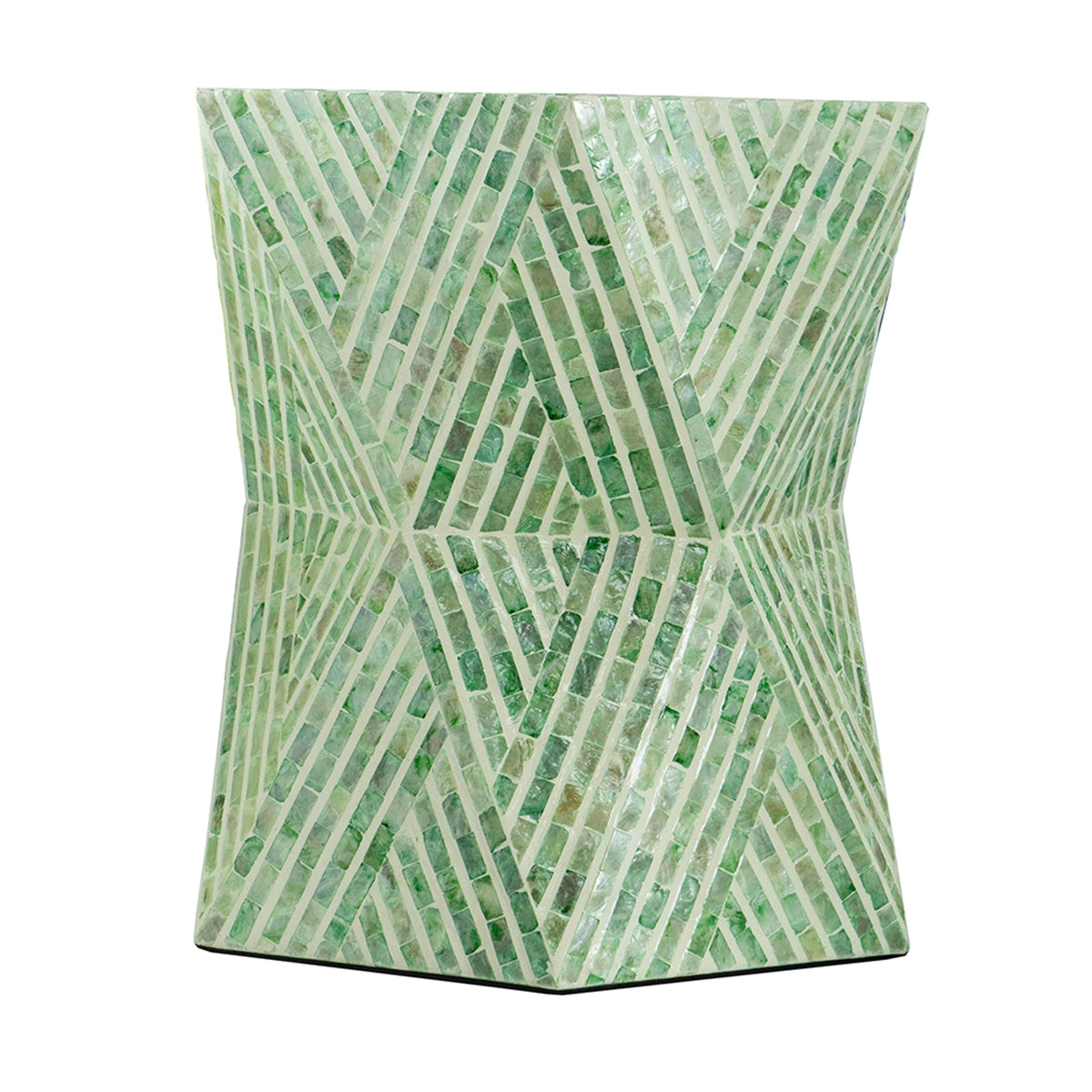 19x19x20" Tapered Green Pedestal Stool