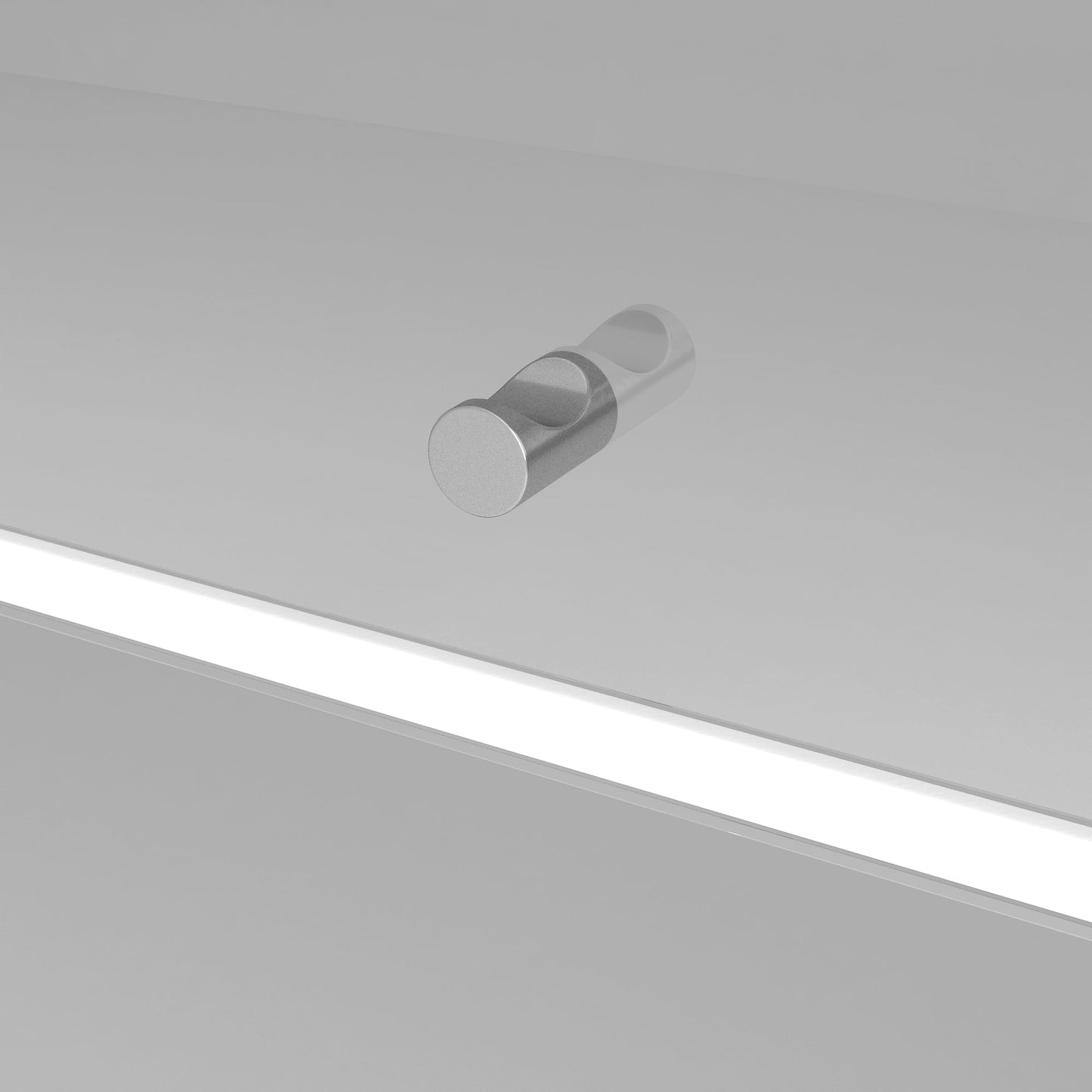 White Glass Door Shoe Storage Cabinet with RGB LED Light