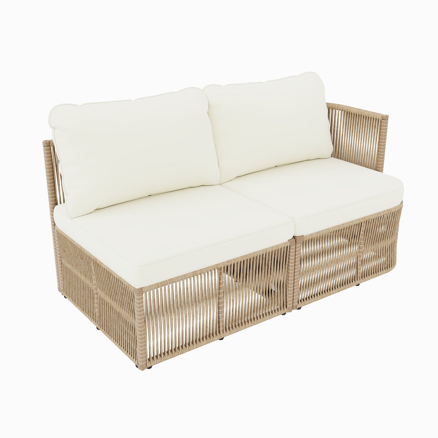 Outdoor PE Rattan Patio Furniture Set with Iron Frame