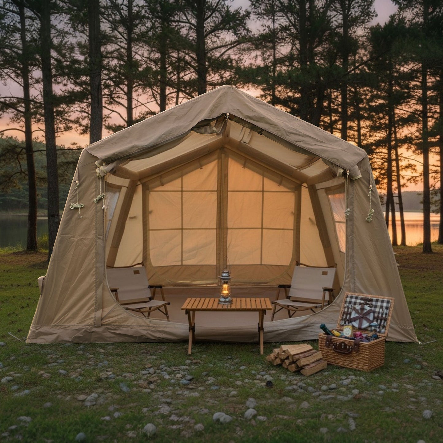 8 m² Inflatable Tents for Camping