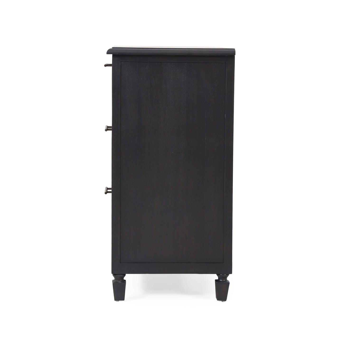 Newell Cane 3 Drawer Dresser - Dark Gray