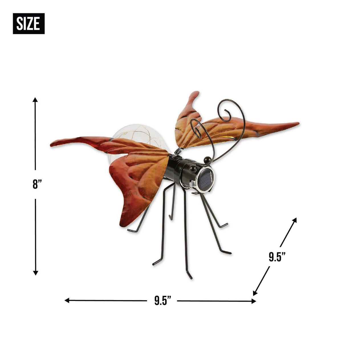 Solar Butterfly Glow Bug Figurine