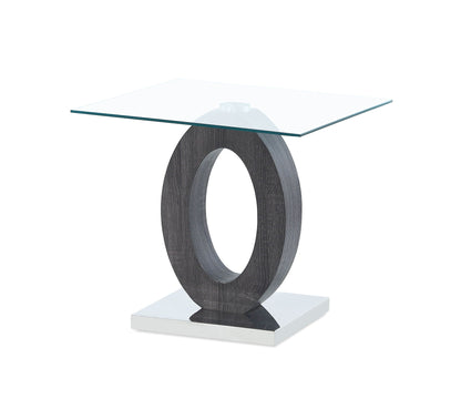 Tracker - End Table - Brown White