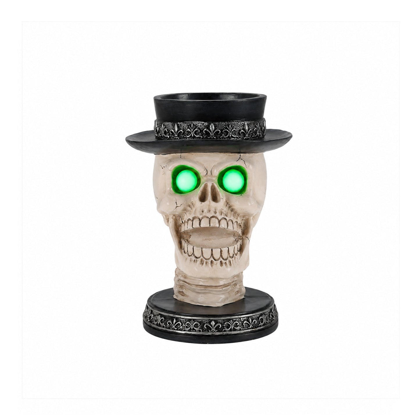 Halloween Skull Candle Holder with Glowing LED