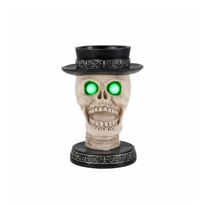 Halloween Skull Candle Holder with Glowing LED