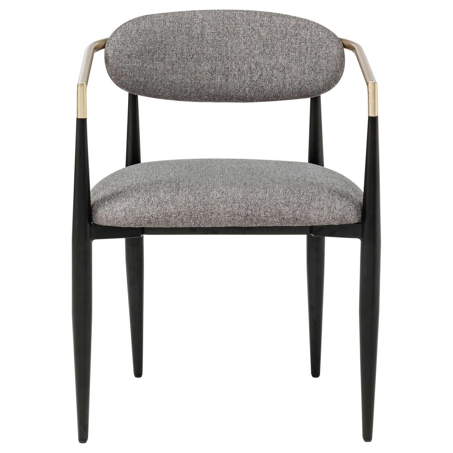 Bradbury Fabric Upholstered Dining Arm Chair Grey (Set of 2)