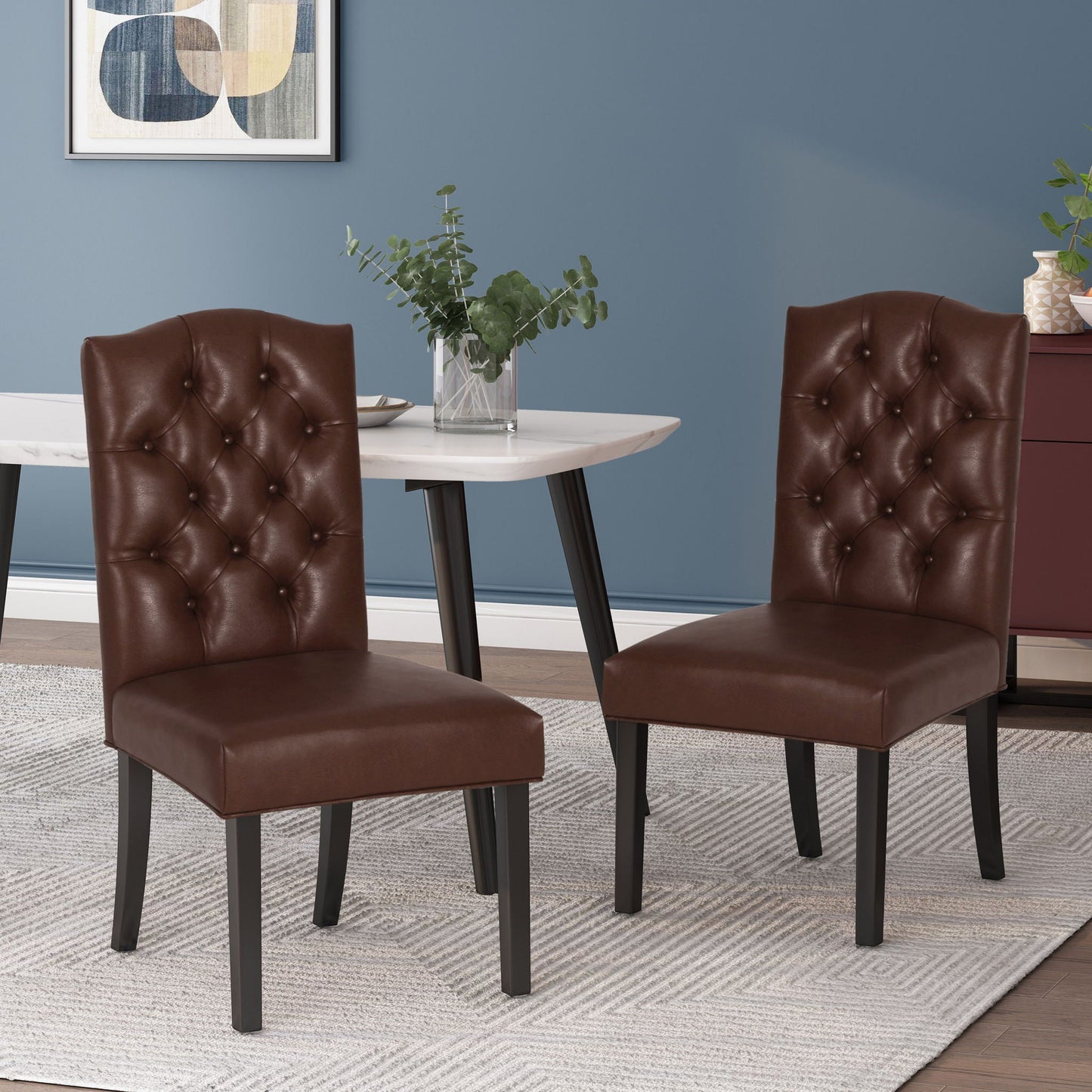 Harriet Tufted Dining Chair With Button Tufting And Diamond Stitching