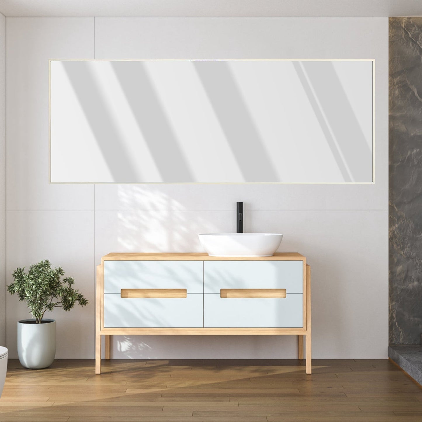 Full Length Mirror 63x18.9in Aluminum Alloy Wall Mirror Free Standing Floor Mirror Hanging Leaning Against Wall for Dressing Bedroom Living Room
