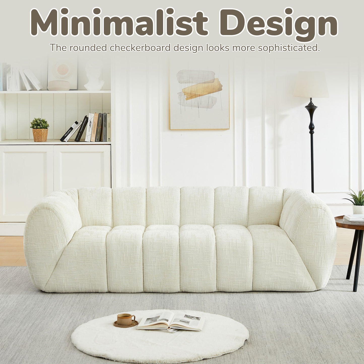 Modern Sofa With Piano Key Backrest