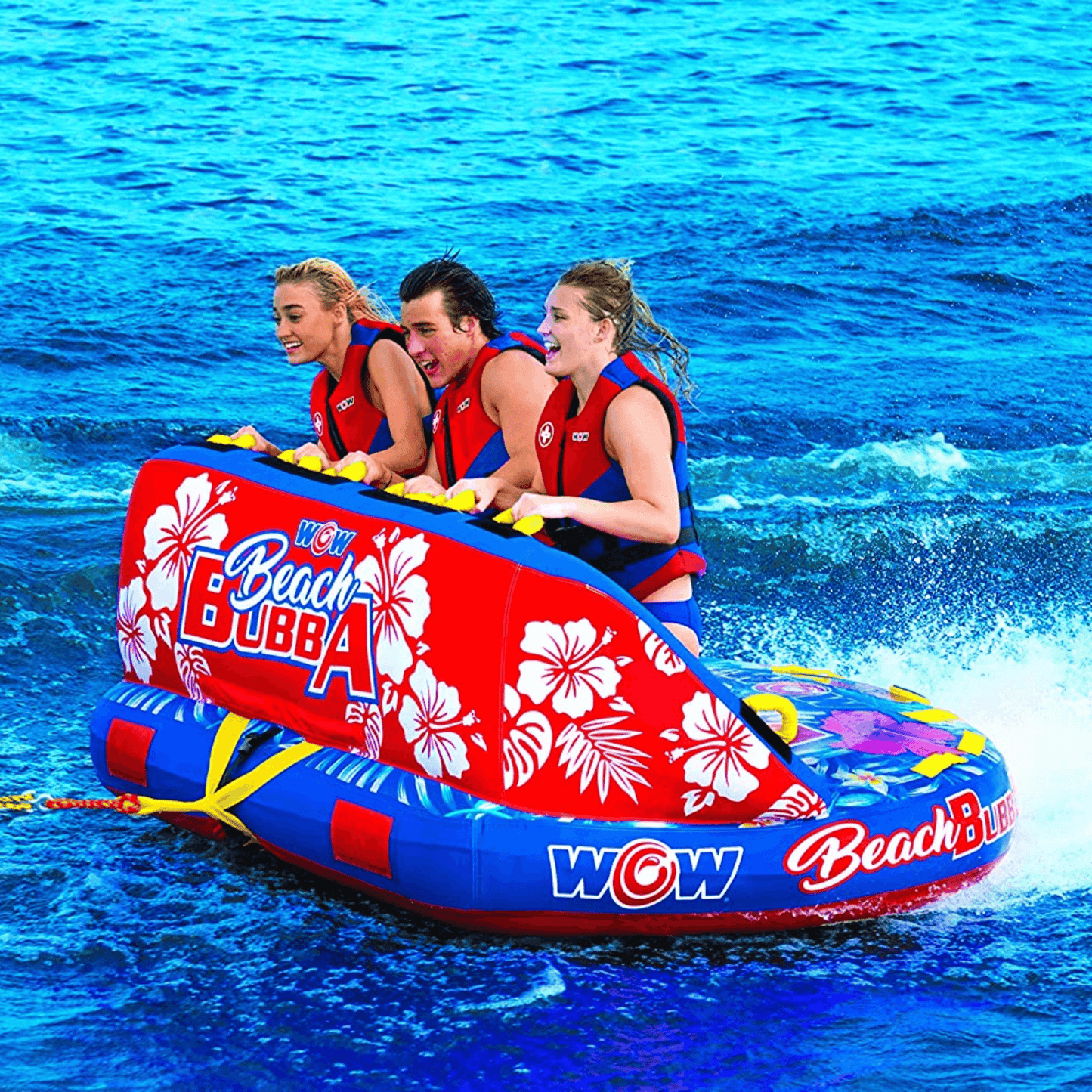 WOW Watersports Beach Bubba 3 Person 3P Towable w Webbing Foam Handles
