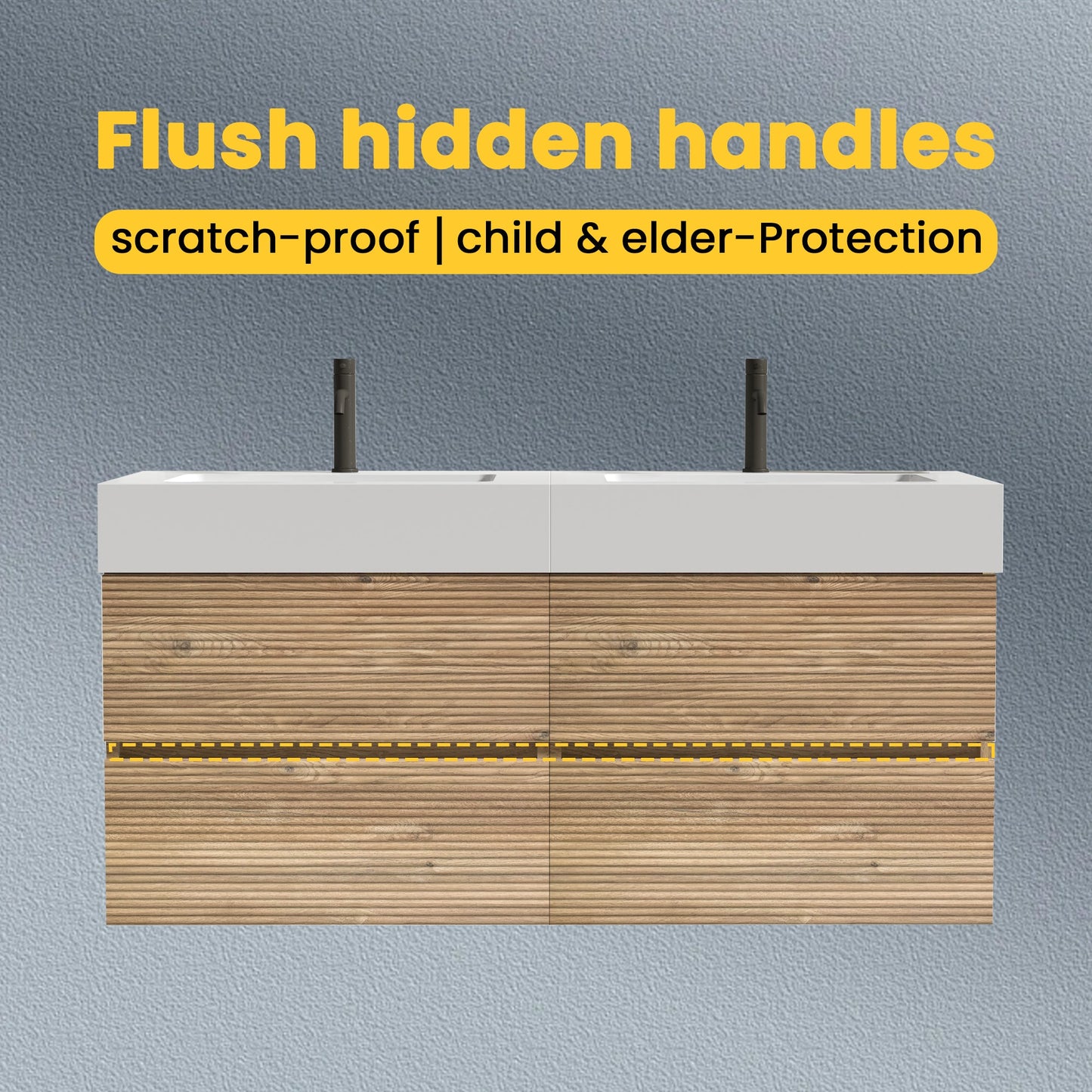 Grace 48" Bathroom Vanity with Double Drawers
