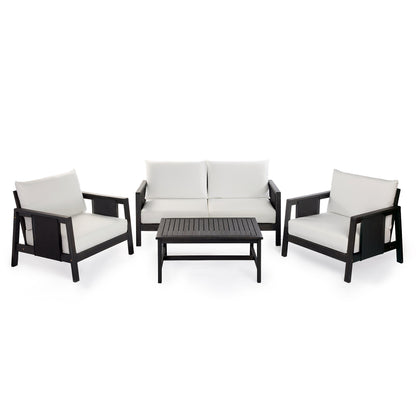 Outdoor Club Chair with Acacia Wood Frame