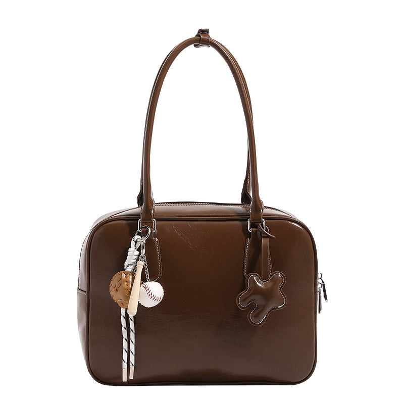 Womens Large-Capacity Commuter Tote Shoulder Bag