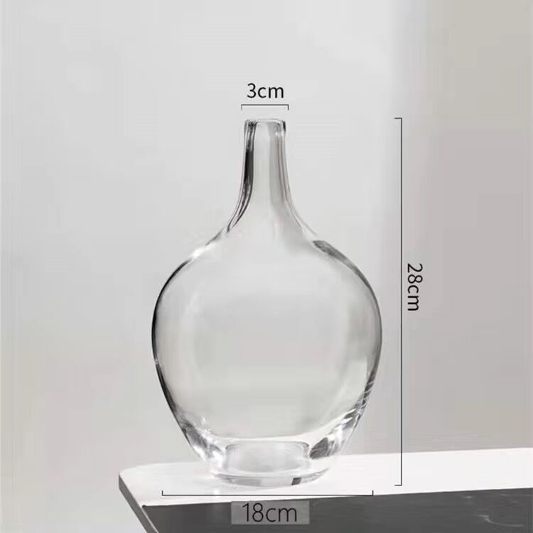 Big Glass Vase Living Room Dried Flowers Nordic Ins Style Glass
