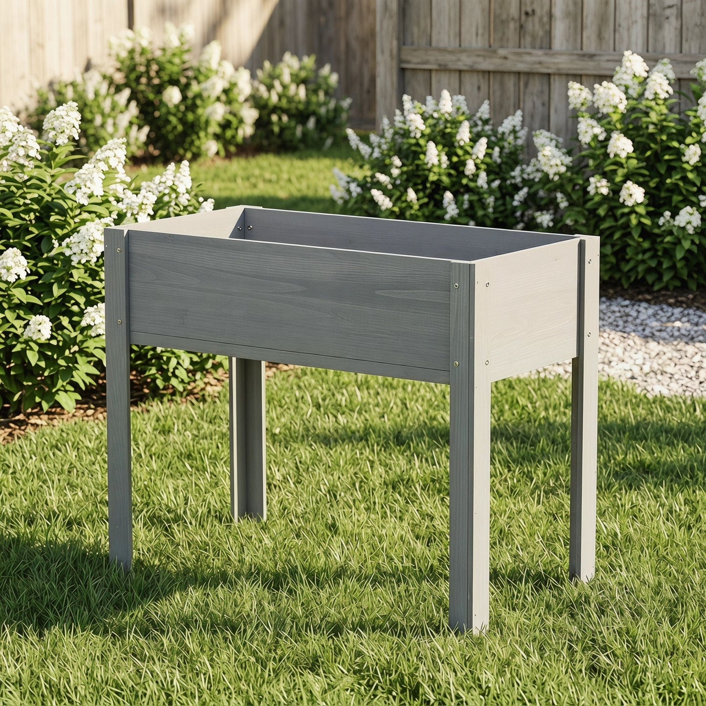 Raised Garden Bed With Legs, Elevated Planter Box For Outdoor Plants
