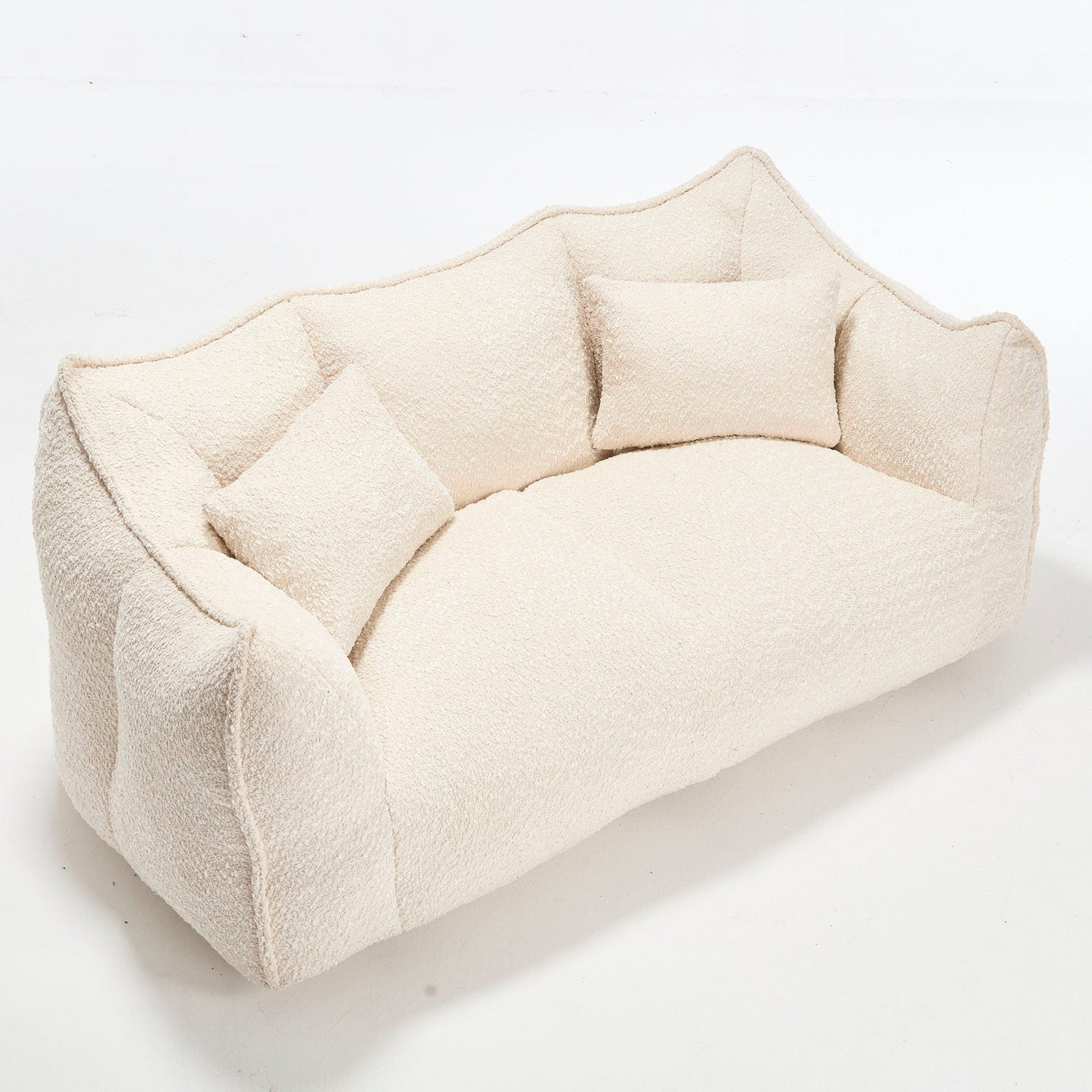 Comfortable Dual Beanbag Chair With High Resilience Foam Core For 2 People