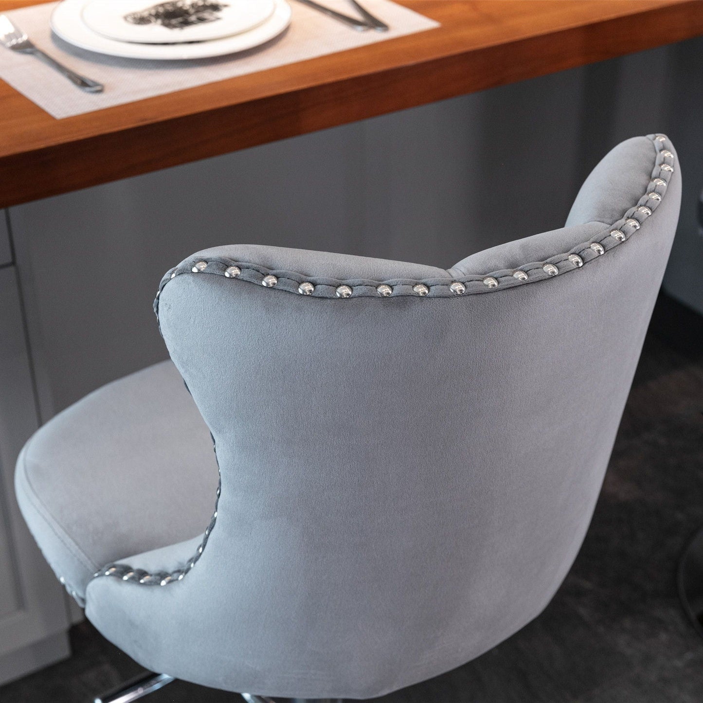 Swivel Adjustable Height Barstools Set of 2