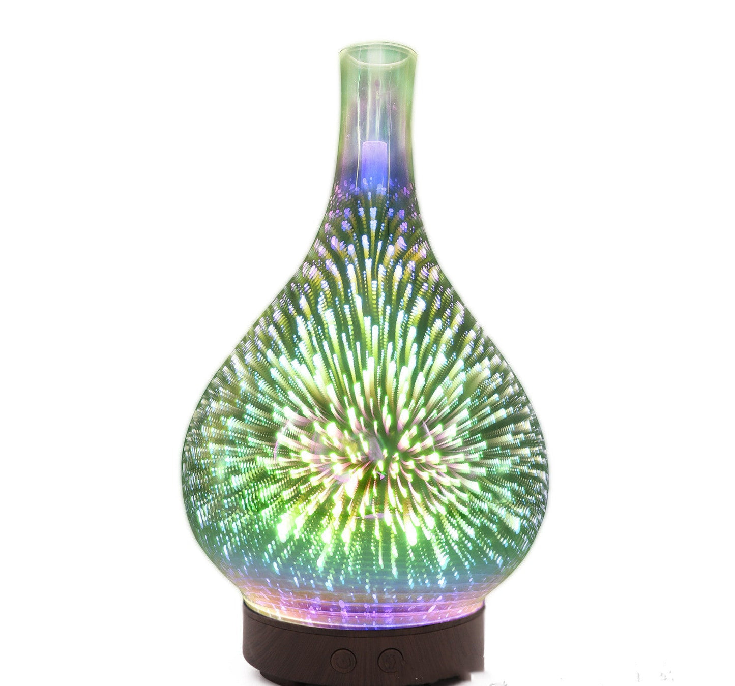 3D Glass Colorful Vase Humidifier Household
