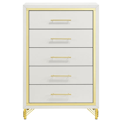 Lucia 5-drawer Bedroom Chest of Drawers White