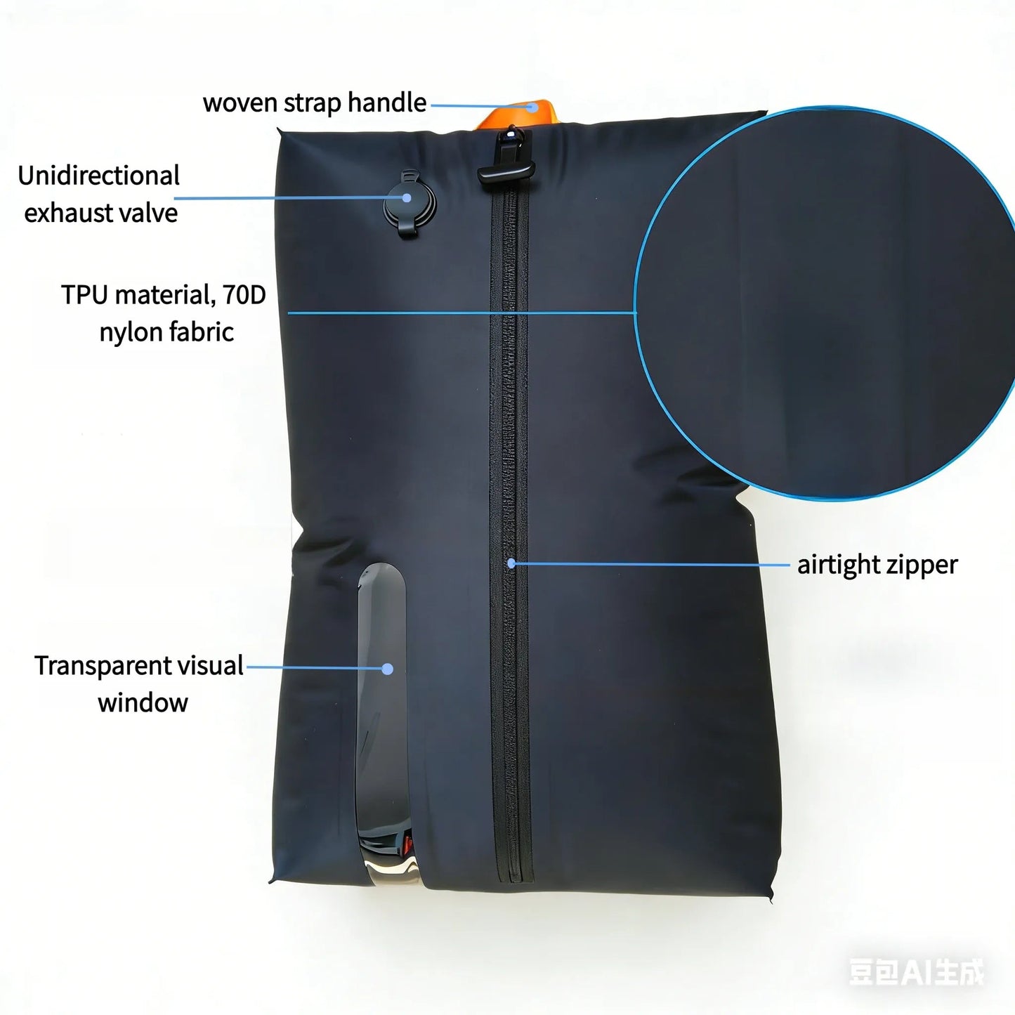 Multi Purpose Luggage Bag TPU Vacuum Compression Bag Camping Waterproof And Moisture-proof Clothing Storage Bag Airtight Bag