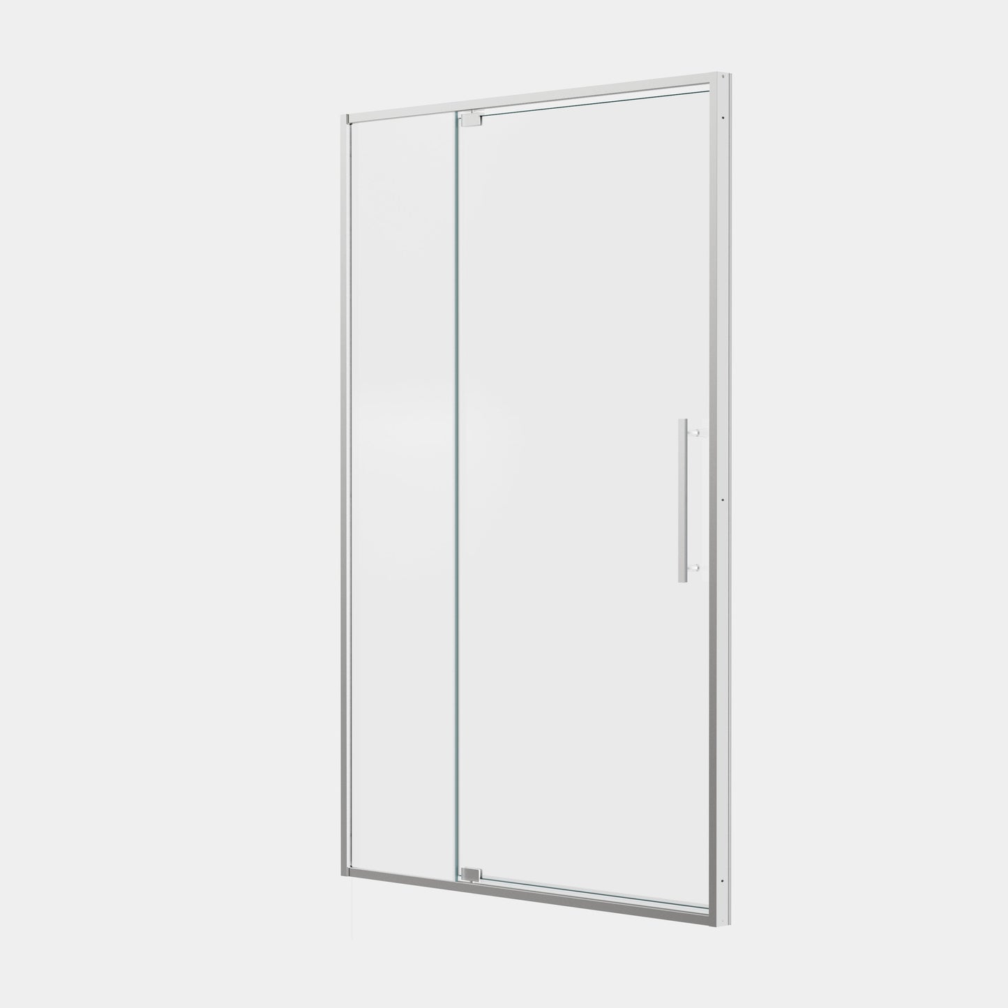 44-48"W x 74"H Pivot Shower Door with Brushed Nickel Finish