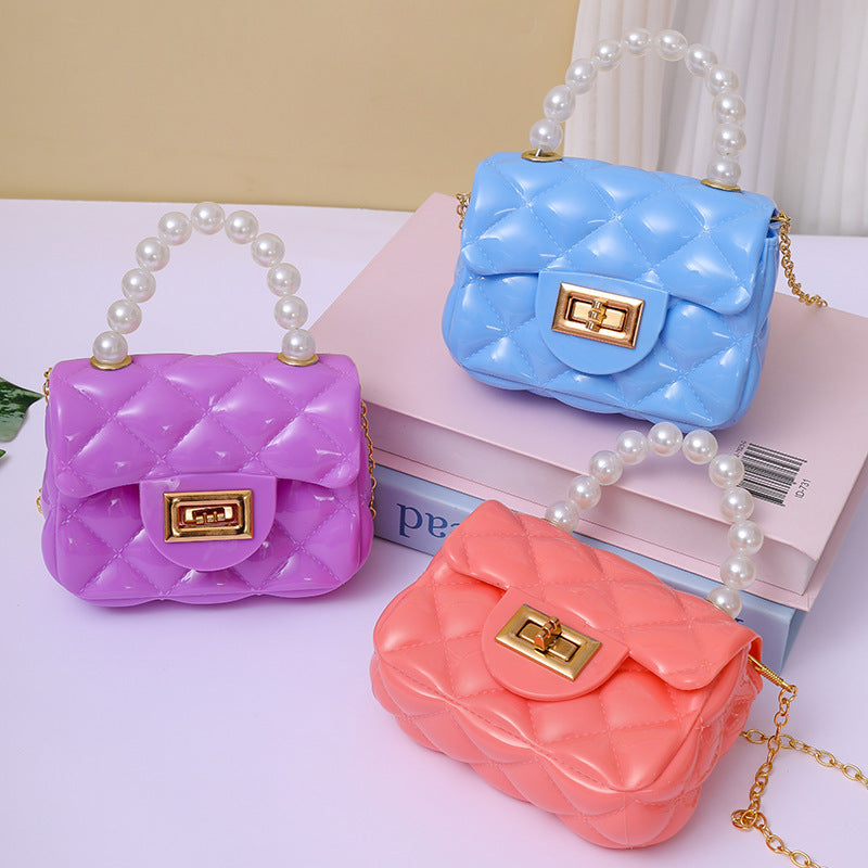 Handheld Candy Bag Solid Color Single Shoulder Strap