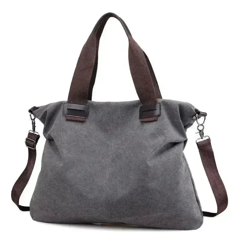 Casual Canvas Large Shoulder Bag For Young Women