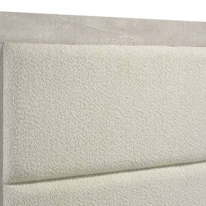 Strout - Queen Panel Bed With Upholstered Headboard - Rustic