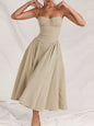 Sweetheart Neck Spaghetti Strap Midi Dress