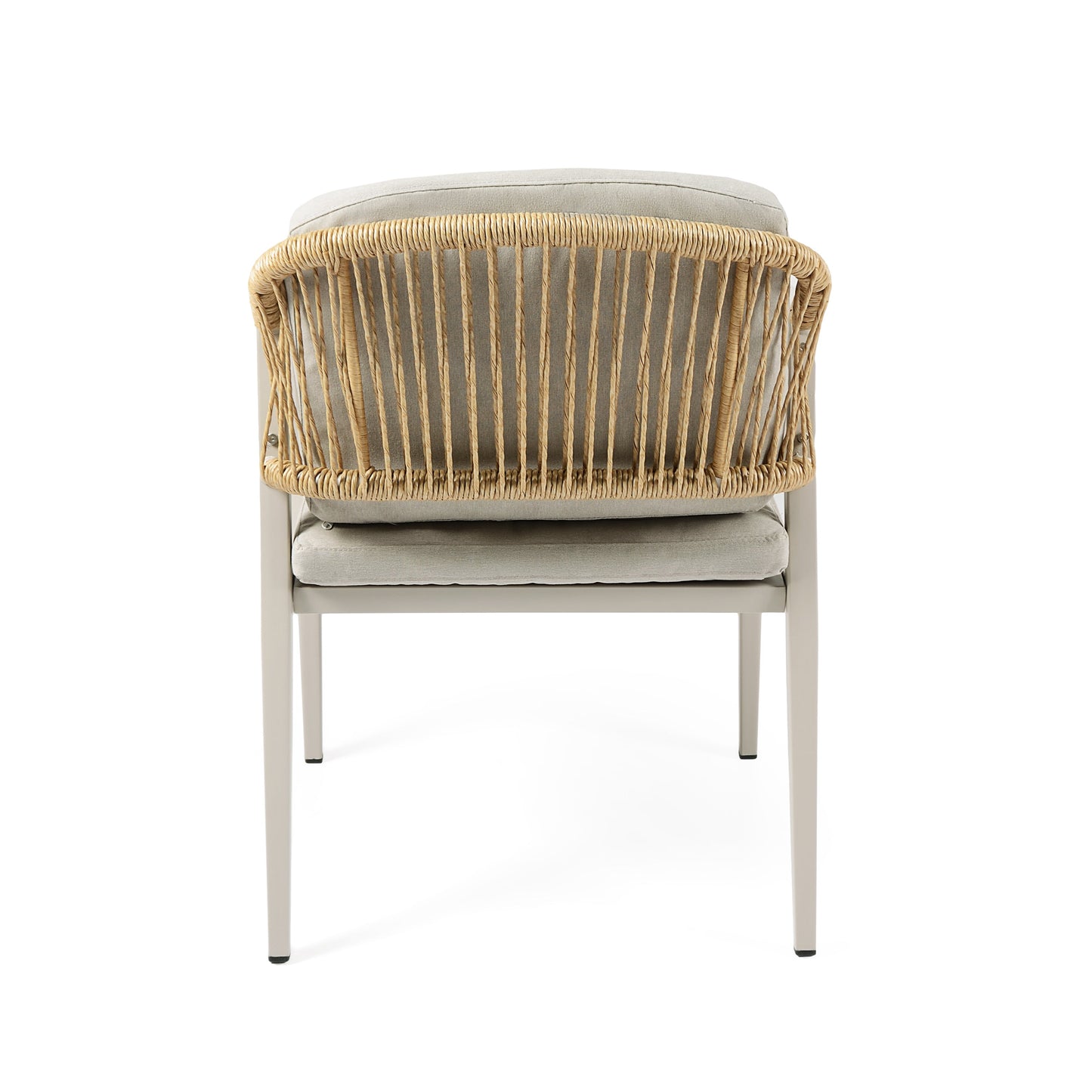 Outdoor Dining Chair Set of 2, Wicker Rattan Woven Patio Chairs