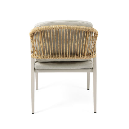 Outdoor Dining Chair Set of 2, Wicker Rattan Woven Patio Chairs