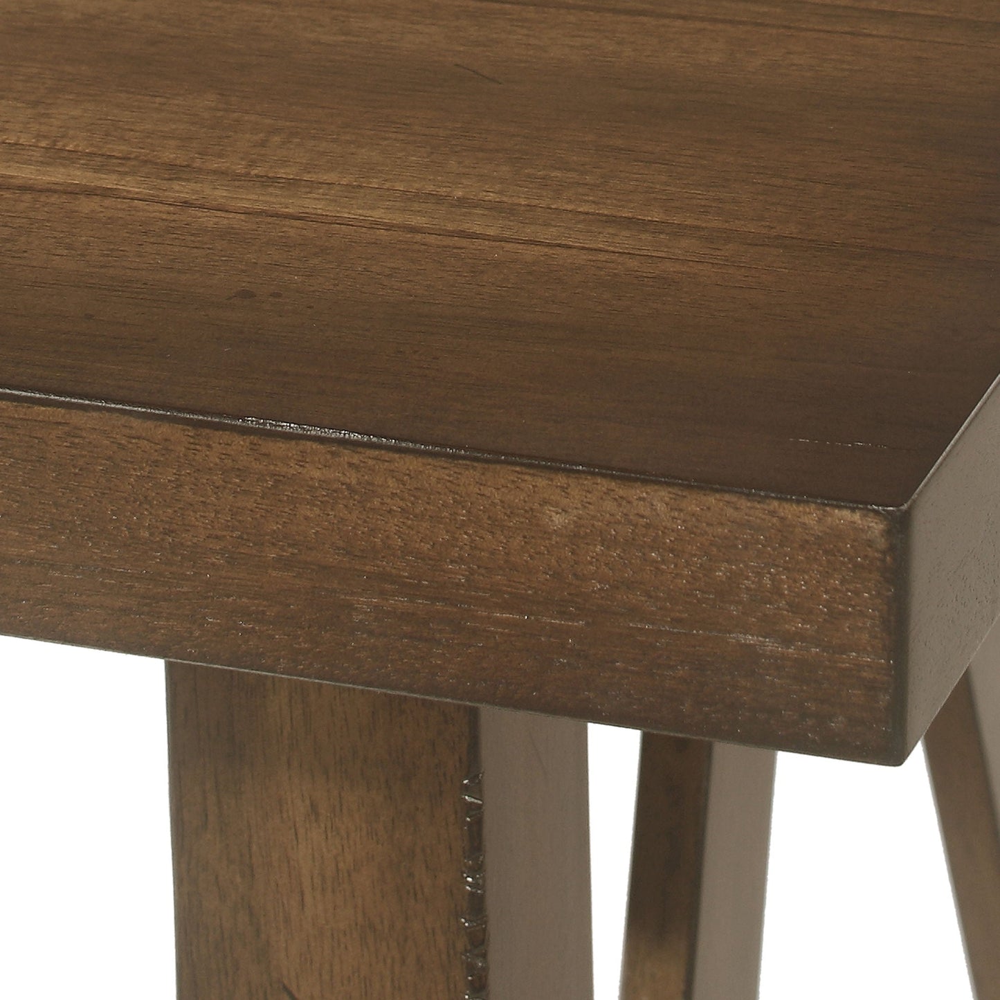 Farmhouse Style Dining Table With Wood-Like Top