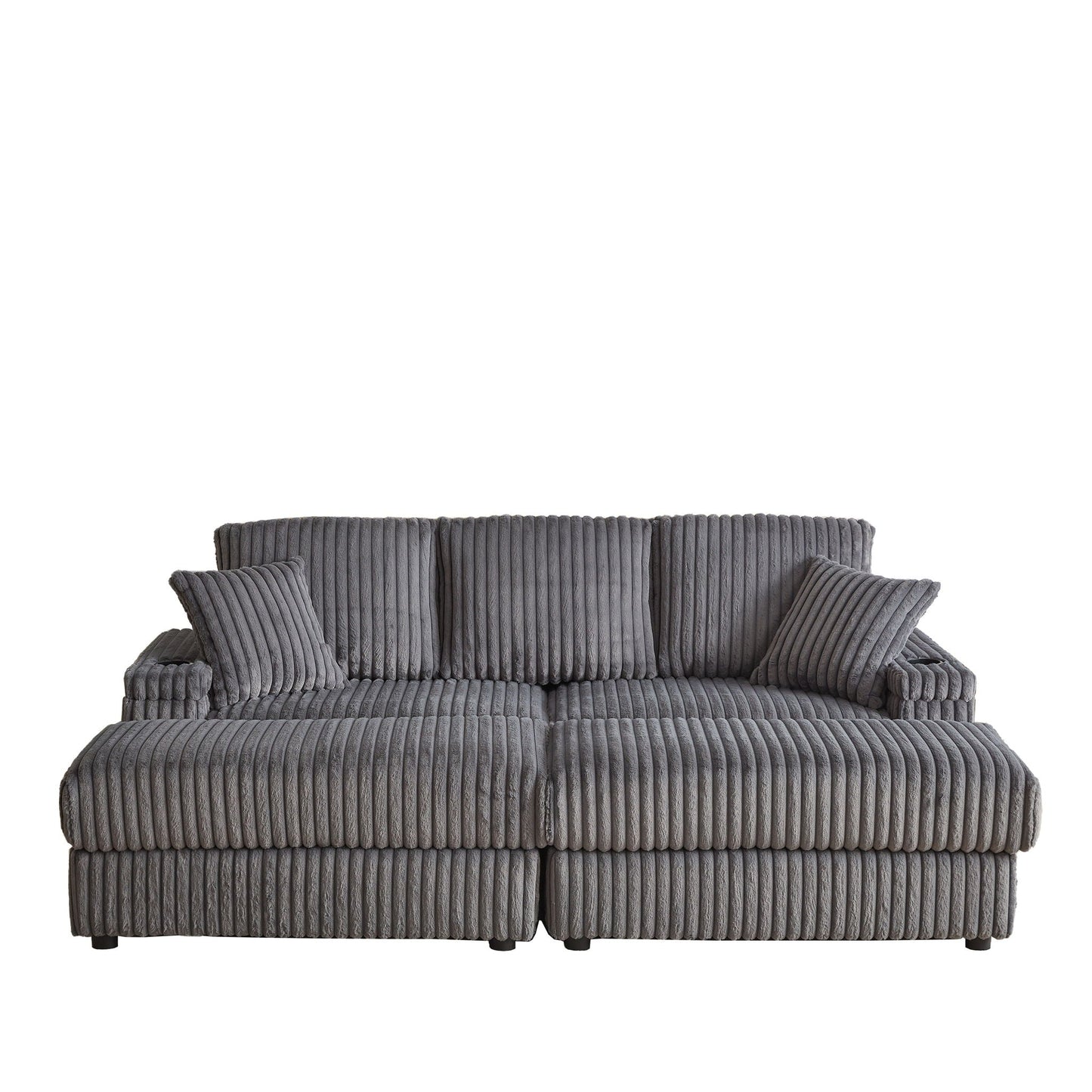 3 Seater Sofa With 2 Ottomans For Living Room