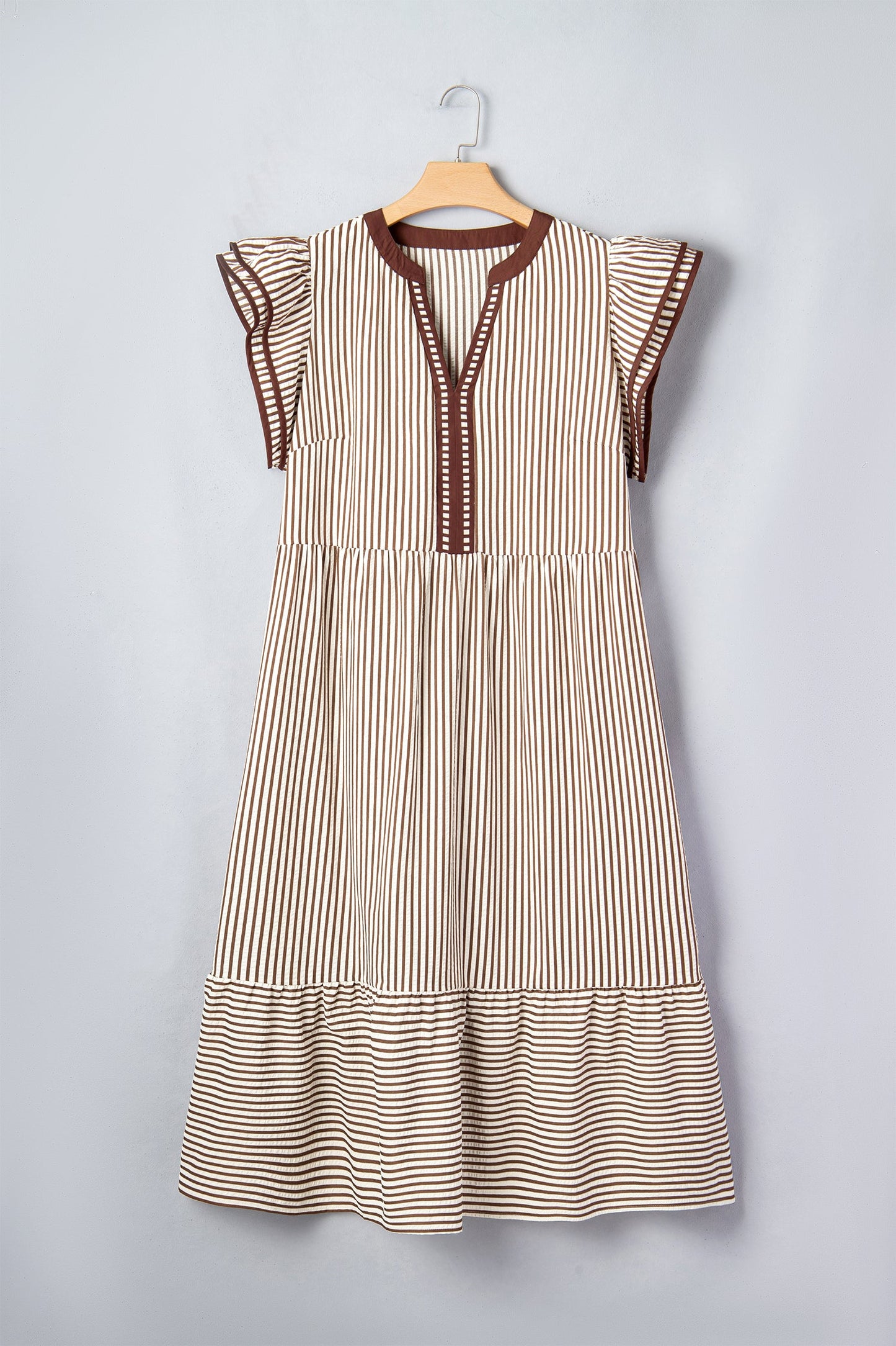 Nadia Flutter Sleeve Maxi PLUS Dress