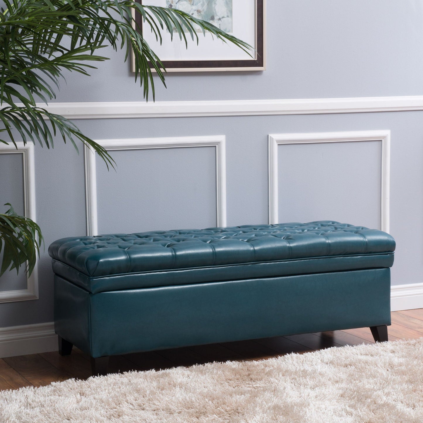 Juliana Storage Ottoman With Birch Legs