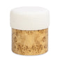 Nebula - Round Upholstered Ottoman - White