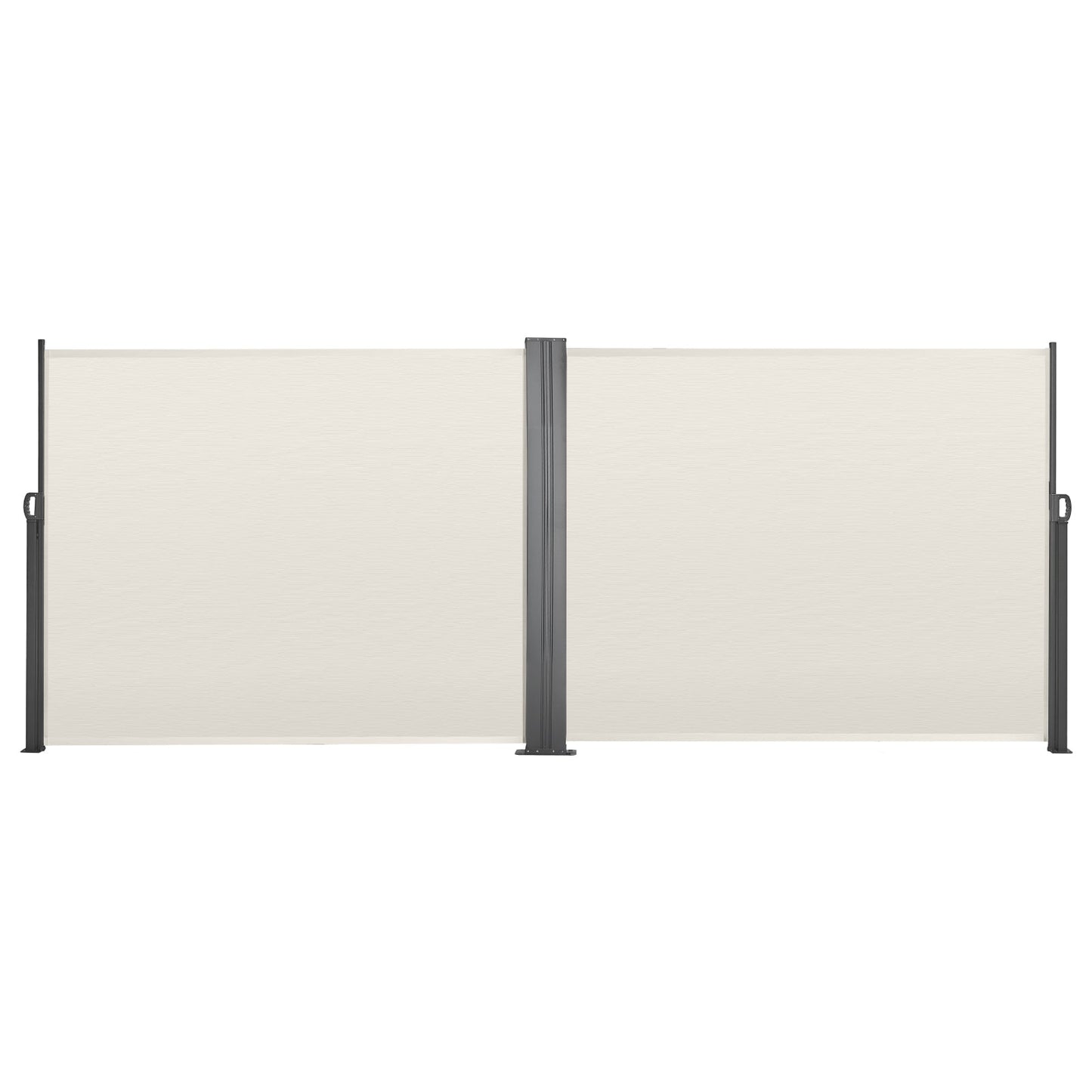 Retractable Side Awning, 71" x 236" Patio Screen with Waterproof Polyester Fabric