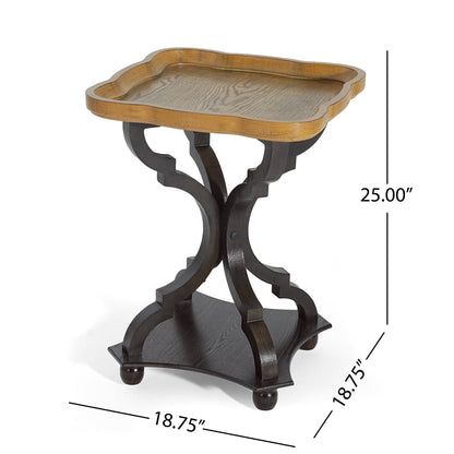 End Table (Natural + Black)